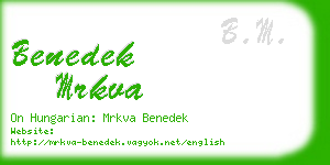 benedek mrkva business card